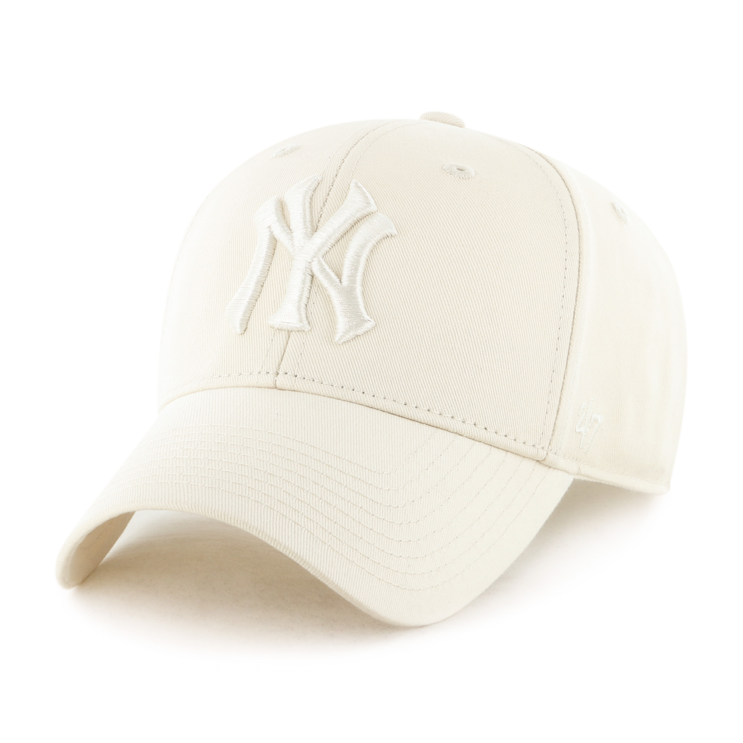 כובע מצחייה 47  מובנה מכותנה צבע אבן  NY Yankees